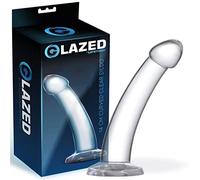 GLAZED DILDO CURVADO MATERIAL CRISTALINO 14 CM