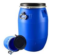 GLazzy Grande barile di plastica con Coperchio e Anello di bloccaggio for la spedizione e Lo stoccaggio Contenitore ermetico a Tamburo Aperto in plastica for la Fabbrica Domestica del Ristorante(60L)