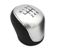 GLBLPEXELR Prestazioni Pomello Del Cambio Per Ford Per Focus Mk2 Mk3 C-MAX | 5 marce/6 marce,Manuale,Nero/Argento,Plastica/pelle ABS,Vestibilità di Precisione,Specifico per Veicolo