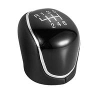 GLBLPEXELR Prestazioni Pomello Del Cambio Per Ford Per Focus Mk2 Mk3 C-MAX | 5 marce/6 marce,Manuale,Nero/Argento,Plastica/pelle ABS,Vestibilità di Precisione,Specifico per Veicolo