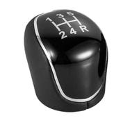 GLBLPEXELR Prestazioni Pomello Del Cambio Per Ford Per Focus Mk2 Mk3 C-MAX | 5 marce/6 marce,Manuale,Nero/Argento,Plastica/pelle ABS,Vestibilità di Precisione,Specifico per Veicolo
