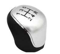 GLBLPEXELR Prestazioni Pomello Del Cambio Per Ford Per Focus Mk2 Mk3 C-MAX | 5 marce/6 marce,Manuale,Nero/Argento,Plastica/pelle ABS,Vestibilità di Precisione,Specifico per Veicolo