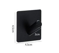 GLBMLMTHZP Gancio da parete autoadesivo in acciaio inossidabile, gancio impermeabile, appendiabiti, porta asciugamani, portachiavi, for accessori cucina e bagno Gancio per bagno(Type2 Square black)