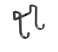 GLBMLMTHZP Gancio for porta senza trapano - Appendino singolo/doppio for dormitorio/bagno Gancio per bagno(Double Hook - Black)