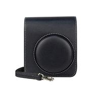 GLBMLMTHZP Marrone scuro PU. Macchina fotografica istantanea della borsa di cuoio for coperchio protettivo della tracolla in forma for il Fuji Instax Mini 40 borsa fotografica(Noir)