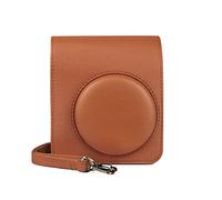 GLBMLMTHZP Marrone scuro PU. Macchina fotografica istantanea della borsa di cuoio for coperchio protettivo della tracolla in forma for il Fuji Instax Mini 40 borsa fotografica(Bruin)