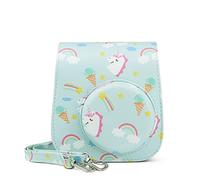 GLBMLMTHZP PU Leather Camera Bag Shoulder Strap Bag Camera Protective Cover Bag Fit For Fujifilm Fit For Mini 11 9 8 borsa fotografica(Unicorn)