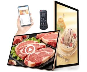 GLBMXDD Schermo Digitale per pubblicità e Marketing, Display LED HD, Compatibile con WiFi/USB/SD, Riproduzione in Loop e Schermo Diviso, Ideale per chioschi, ristoranti e Punti Vendita. 21.5in