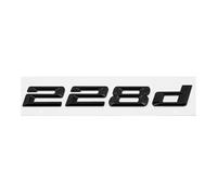 GLBPVPMTMB Adesivo con Stemma e Logo for Il Bagagliaio Posteriore dell'auto in ABS for BMW Serie 2 216d 218d 220d 225d 228d 230d 235d 240d F22 F23 F45 F46 Adesivo per Auto(Gloss Black 228d)