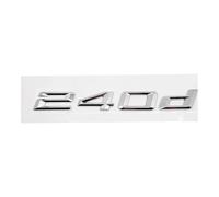 GLBPVPMTMB Adesivo con Stemma e Logo for Il Bagagliaio Posteriore dell'auto in ABS for BMW Serie 2 216d 218d 220d 225d 228d 230d 235d 240d F22 F23 F45 F46 Adesivo per Auto(Silver 240d)