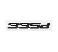 GLBPVPMTMB Adesivo con Stemma e Logo for Lettere Posteriori del Bagagliaio in ABS for BMW Serie 3 318d 320d 325d 328d 330d 335d E46 E90 E91 F30 F31 F34 G20 Adesivo per Auto(Gloss Black 335d)