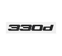 GLBPVPMTMB Adesivo con Stemma e Logo for Lettere Posteriori del Bagagliaio in ABS for BMW Serie 3 318d 320d 325d 328d 330d 335d E46 E90 E91 F30 F31 F34 G20 Adesivo per Auto(Gloss Black 330d)