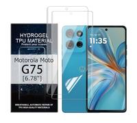 Glcrrpu 2 pellicole protettive per Motorola Moto G75 [6,8 pollici] ad alta sensibilità in idrogel TPU trasparente HD, flessibile, autorigenerante [vetro non temperato]