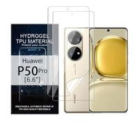 Glcrrpu Confezione da 2 pellicole protettive per Huawei P50 Pro [6,6 pollici] ad alta sensibilità in idrogel TPU trasparente HD, flessibile, autorigenerante [vetro non temperato]