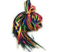 GLDFW 1 paio di lacci colorati arcobaleno sfumato stampa piatta tela lacci scarpe bambini adulti scarpe da ginnastica lunghezza 80/100/120/150 cm, Verde colorato, 100