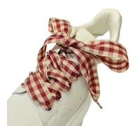 GLDFW 1 paio di lacci da 2,5 cm per scarpe da donna e da uomo, con stampa, casual, da basket, colore nero e bianco, Beige Vino, 120