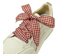 GLDFW 1 paio di lacci da 2,5 cm per scarpe da donna e da uomo, con stampa, casual, da basket, colore nero e bianco, Griglia Vino, 120