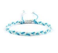 GLDFW - Bracciale rigido da donna e uomo, realizzato a mano, impermeabile, con filo cerato, 30 colori