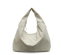 GLDFW Fashion Casual Nylon Tote Bag Donne Trend All-match Grande Capacità Ascelle Borse Pendolari Borsa a tracolla, Riso Bianco -1