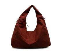 GLDFW Fashion Casual Nylon Tote Bag Donne Trend All-match Grande Capacità Ascelle Borse Pendolari Borsa a tracolla, Borgogna-1