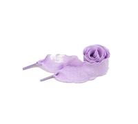 GLDFW - Lacci per scarpe a petali, larghezza 2,5 cm, piatti, stile casual, per scarpe da ginnastica, 80/100/120/140 cm, accessori per scarpe, 1 paio, Viola chiaro, 80