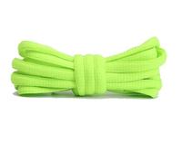 GLDFW Lacci per scarpe sportive da uomo e da donna, colore piatto semicircolare, adatto a tutte le scarpe, lacci rotondi, 23 colori, 1 paio, Verde fluorescente, 140
