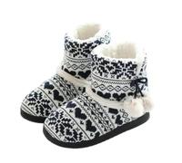 GLDFW Pantofole da donna in peluche lavorato a maglia, pantofole stivali da donna per interni ed esterni, Stile 4, 37 EU