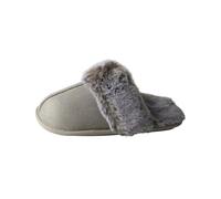 GLDFW - Pantofole invernali da donna, in cotone, calde e antiscivolo, con furia, grigio, 38 EU
