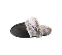 GLDFW - Pantofole invernali da donna, in cotone, calde e antiscivolo, con furia, Nero , 39.5 EU