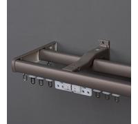 GLDYTVF Binario per Tende in Alluminio per Montaggio a Parete/soffitto, 5,4 m/17,7 Piedi, con rulli, Soluzione Moderna per la Privacy in Camera da Letto, Ospedale, Camper e docce. Installazione semp