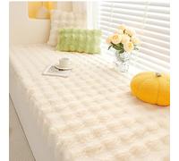 GLDYTVF Cuscino Antiscivolo Impermeabile in Peluche da 6 cm di Spessore - Cuscino per Seduta da Interno/Esterno per davanzali, sgabelli per cambiarsi Le Scarpe e panchine da Giardino, bian