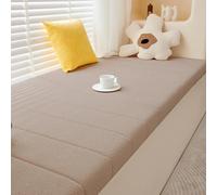 GLDYTVF Cuscino per Panca in Peluche Impermeabile, Spessore 6 cm - Cuscino Antiscivolo con Cerniera per davanzali Interni, sgabelli per cambiarsi Le Scarpe e panchine da Giardino, Marrone,