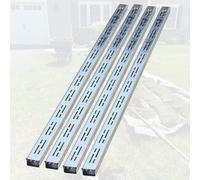 GLDYTVF Kit Canale di drenaggio Stretto 1M - Sistema di trincee di drenaggio a Basso Profilo 4 per la Gestione delle acque piovane Esterne Balcone e Giardino - Argento 5x3cm (2) per Un Flusso d'acqu