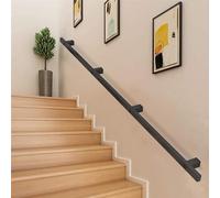 GLDYTVF Ringhiera per Scale, Kit di ringhiera Moderna Nera da 6 Metri per Scale Interne ed Esterne, maniglione di Sicurezza a Parete, corrimano Resistente per Scale da Giardino.