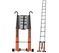 GLDYTVF Scala Estensibile Multiuso in Alluminio da 20 piedi/23,6 piedi/25 piedi/26 Piedi - Scala Pieghevole Resistente per Uso Domestico, Ufficio e all'aperto - Scale telescopiche per Un f