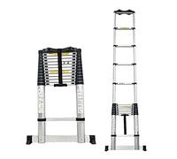 GLDYTVF Scala telescopica da 5,4 m - Scala Estensibile in Alluminio Leggero per Tetto/Camper/roulotte/soffitta - capacità di carico 150 kg (17,7 Piedi) - Caratteristiche di Sicurezza regol