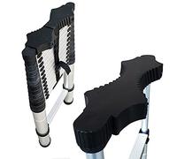 GLDYTVF Scala telescopica in Alluminio da 8 m, Scala Estensibile per Tetto, Camper, soffitta - capacità di carico 150 kg/330 libbre, Dimensioni compatte 1,4 m/4,6 Piedi, Leggera e portatil