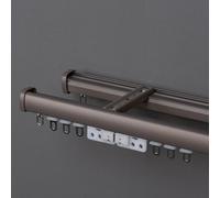 GLDYTVF Sistema di binari per Tende in Alluminio con Montaggio a Parete/soffitto e rulli, Asta per la Privacy da 5,6 m/18,3 Piedi per Camera da Letto, Ospedale, Camper, Doccia. Facile Installazione