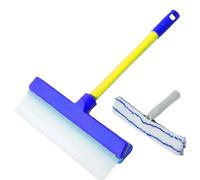 Gleagarden Recyclable Silicone Window Squeegee Kit, Window Cleaning Kit, Glass Cleaning Tools For Shower Glass Mirror Door Car(blue)