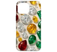 Gleaming Gemstone Pattern with Emerald Ruby and Topaz Custodia per iPhone 16 Pro Max