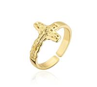 GleaMora Anelli Croce Per Le Donne Oro Ampio Grande Anello Regolabile Vintage Religioso Dito Ins Stile Anelli Gioielli Per Feste