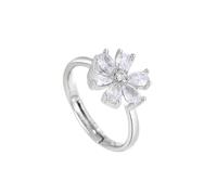 GleaMora Anelli Di Fiori Semplici Per Le Donne Anello Con Zircone Anello Di Nozze Gioielli Festa Di Nozze Regalo Di Compleanno Romantico Dolce Elegante Anello