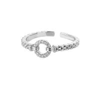 GleaMora Anelli rotondi in argento 925 per le donne Ins Stile Elegante Trendy Anelli Unici In Argento Personalizzato Regolabile Anello Gioielli Regalo