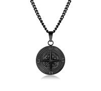 GleaMora Uomini Collana Personalizzato San Valentino Tempo Libero Vacanza Hip Hop Bussola Pendente Collana Festa di Compleanno Luce Regalo di Lusso