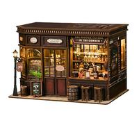 GLEAMUNO Kit per angolo libri a LED per adulti, kit fai da te in miniatura, kit per casa delle bambole in legno, kit per lavori artigianali, decorazione per librerie, puzzle 3D per adulti, regali per