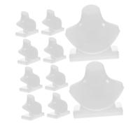 GLEAVI 1 Set Di Collana Mini Giocattolo Per Mini Mestiere Ornamento Di Scena in Miniatura Giocattoli Per Mini House Prop Plastica Bianca 10 Pezzi