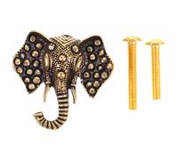 GLEAVI 1 Set di pomelli per cassetti a Forma di Animale - Maniglia per Porta in Ottone a Forma di Testa di Elefante con Gancio - Pomelli per cassetti creativi per mobili Moderni, armadietti da Cucina