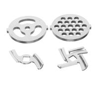 GLEAVI 1 Set Disco Tritacarne Acciaio Inossidabile con Taglierina Set Sostituzione Facile e Resistente per Tritacarne Elettrici Accessorio per Cucine Domestiche