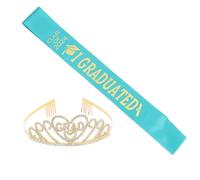 GLEAVI 1 Set d'oro Sash della sposa fascia della regina del ballo decorazioni laureato Essere fascia per la festa di laurea kit fascia fascia laureata Trovalo di laurea lega