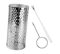 GLEAVI 1 Set Grigliata Rotanti Acciaio Inossidabile per Barbecue per Grigliata Bbq Portatile Rotante per Verdure e Carne Design con Apertura Facile